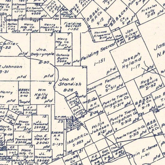 Vintage Map of Colorado County, Texas 1920