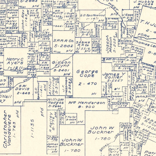 Vintage Map of Jack County, Texas, 1925