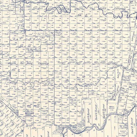 Vintage Map of Knox County, Texas, 1923