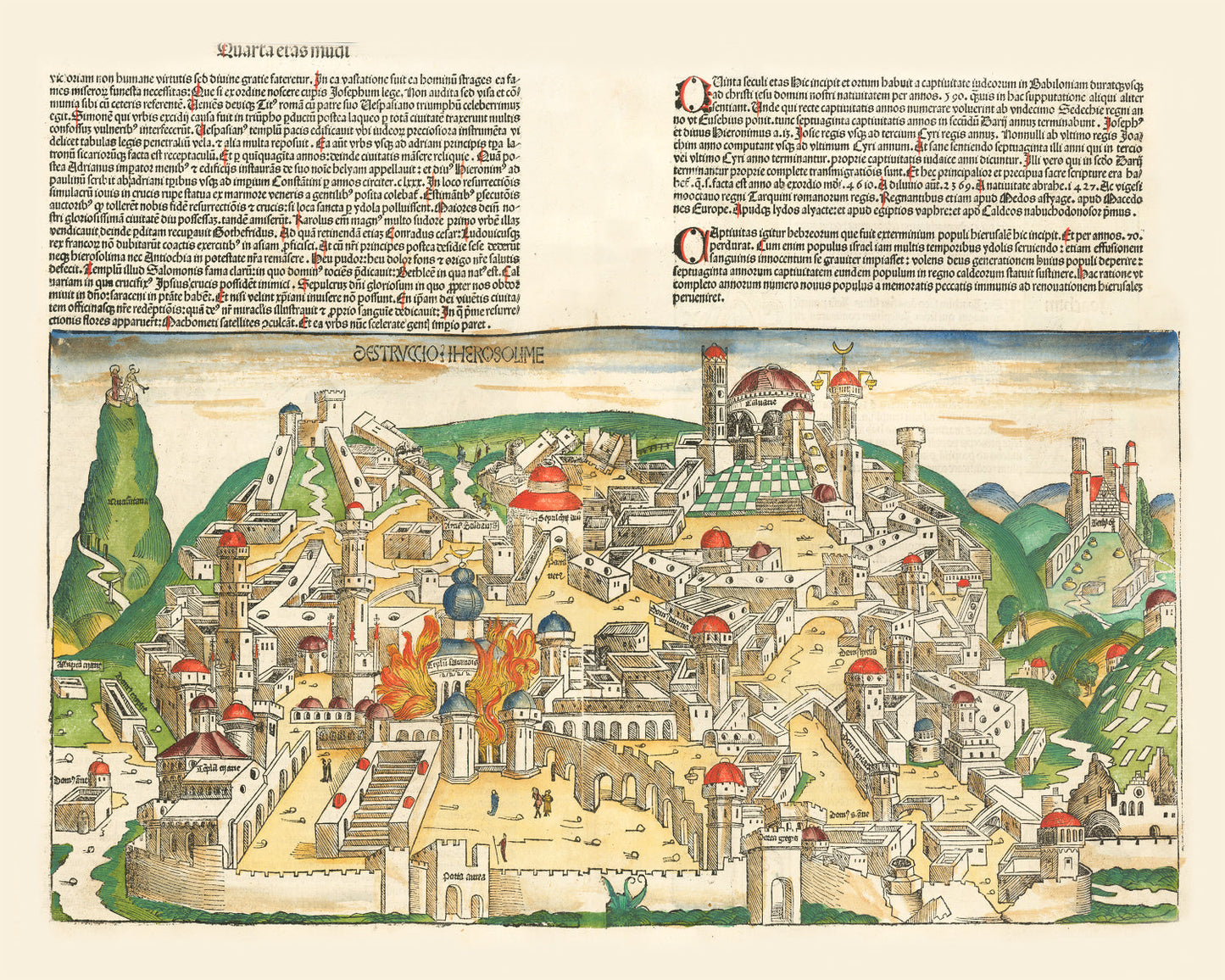 Vintage Holy Land Map, 1493