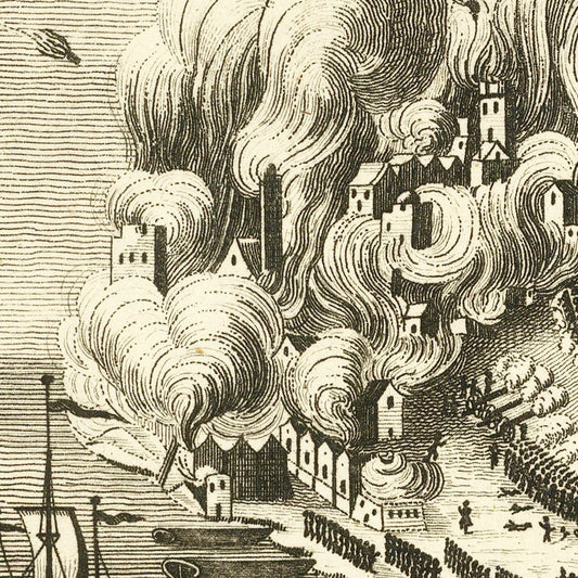 Vintage Map of the Battle of Bunker Hill, 1775