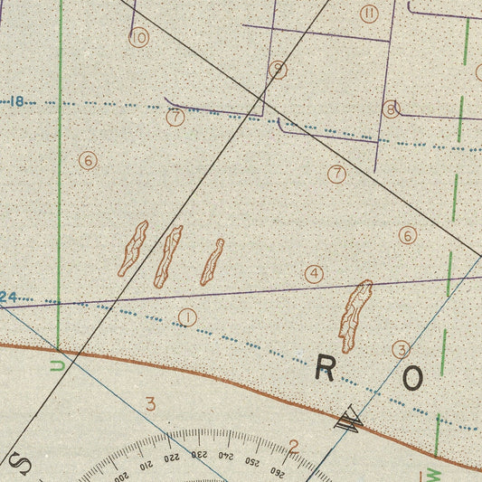 Vintage Utah Beach D-Day Map, 1944