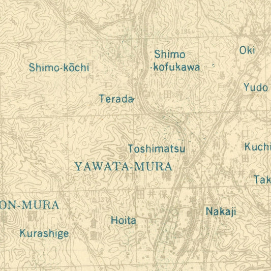 Vintage Hiroshima Atomic Bombing Map, 1945