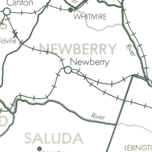 Vintage Map of South Carolina, 1910