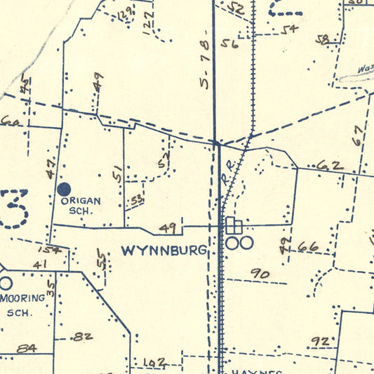 Vintage Map of Lake County, Tennessee, 1930