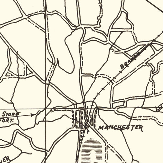 Vintage Map of Coffee County, Tennessee 1938