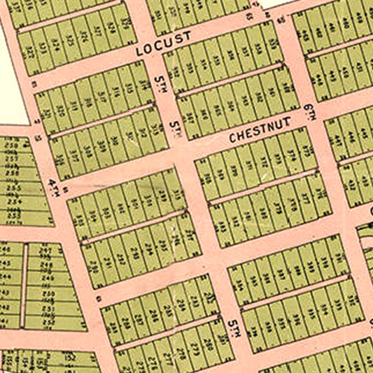 Vintage Map of Iron City, Tennessee, 1890