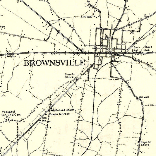 Vintage Map of Haywood County, Tennessee, 1937
