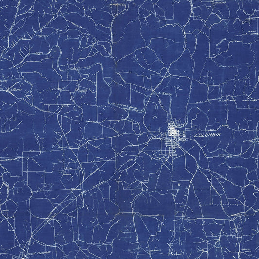 Vintage Map of Maury County, Tennessee, 1924