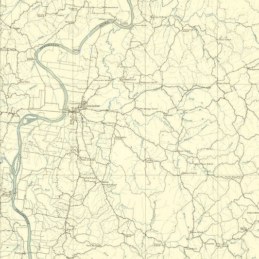 Vintage Map of Franklin County, Missouri, 1904