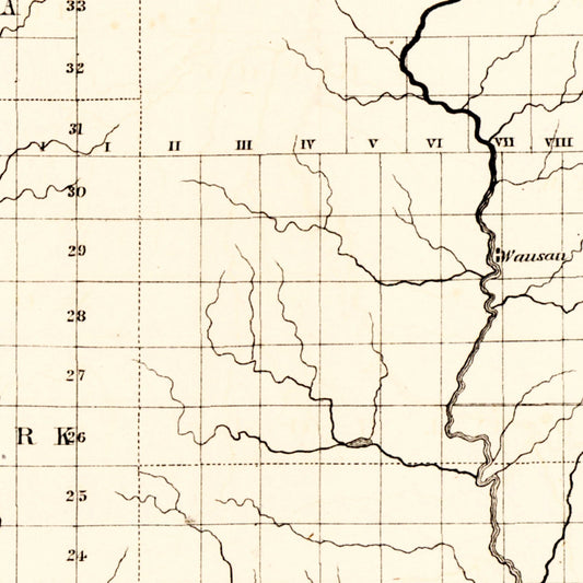 Vintage Map of Wisconsin, 1855