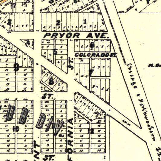 Vintage Map of Bay View, Wisconsin, 1919