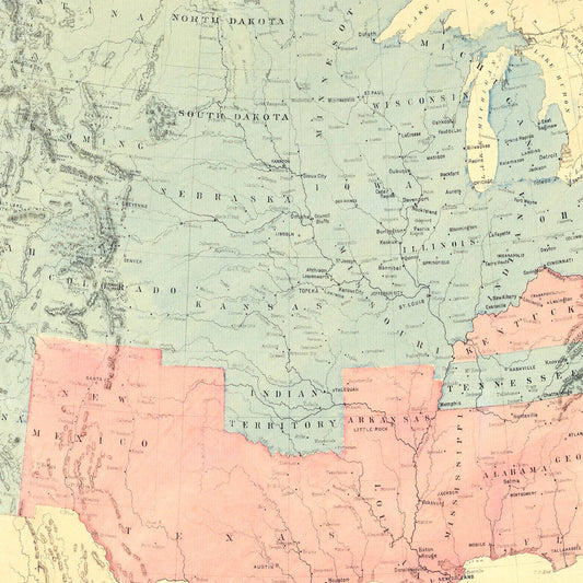 Vintage Republican Sweep United States Map, 1894