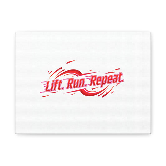 Lift Run Repeat Canvas | Fitness Wall Art, Gym Motivation