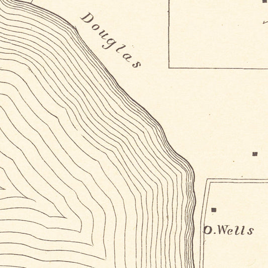 Vintage Map of Tolland, Connecticut, 1869