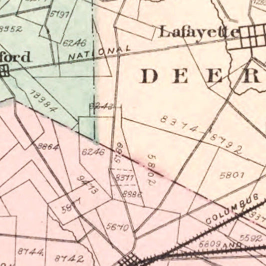 Vintage Map of Madison County, Ohio, 1875