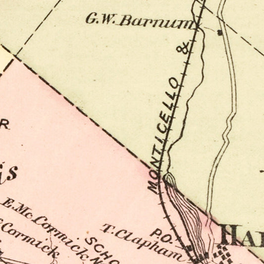 Vintage Map of Forestburgh Township, New York, 1875