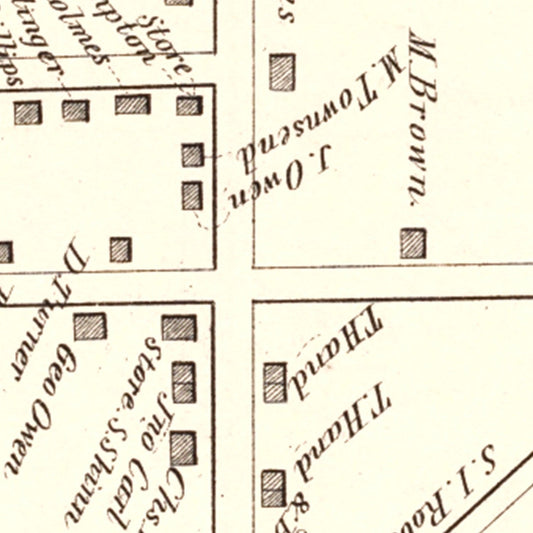 Vintage Map of Port Morris, New Jersey, 1876