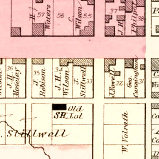 Vintage Map of Summerfield, Ohio, 1876