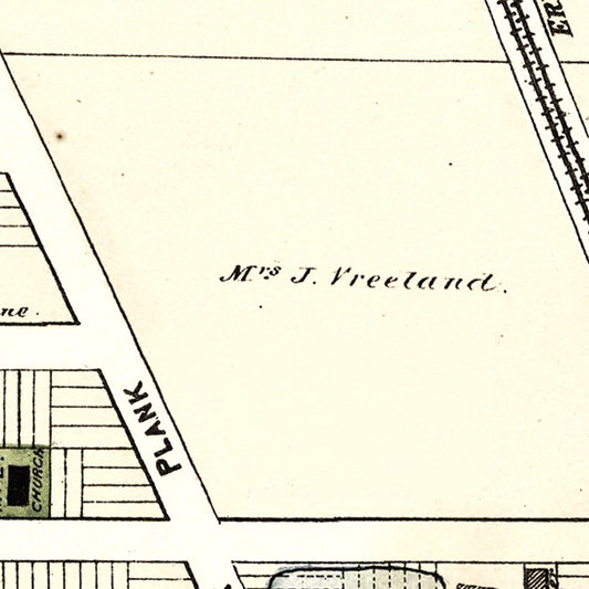 Vintage Map of Clifton, New Jersey, 1877