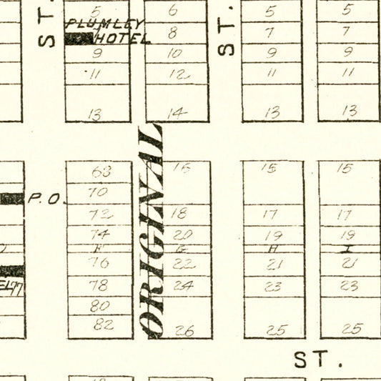 Vintage Map of Lindsborg, Kansas, 1884