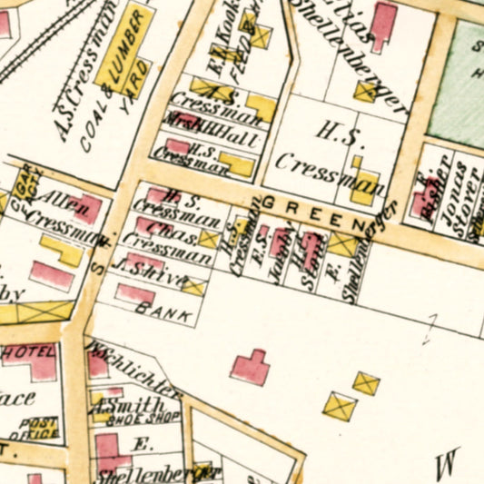 Vintage Map of Sellersville, Pennsylvania, 1891