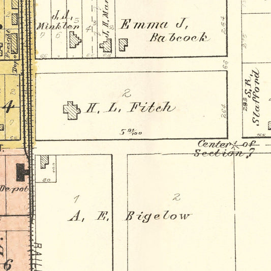 Vintage Map of New Hampton, Iowa, 1892