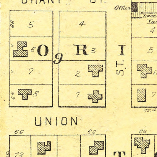 Vintage Map of Ionla, Iowa, 1892