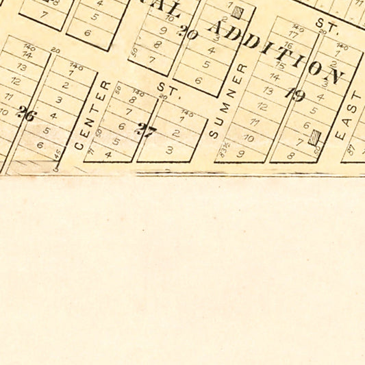 Vintage Map of Alden, Iowa, 1892