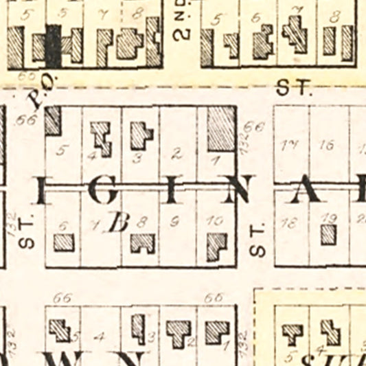Vintage Map of Union, Iowa, 1892
