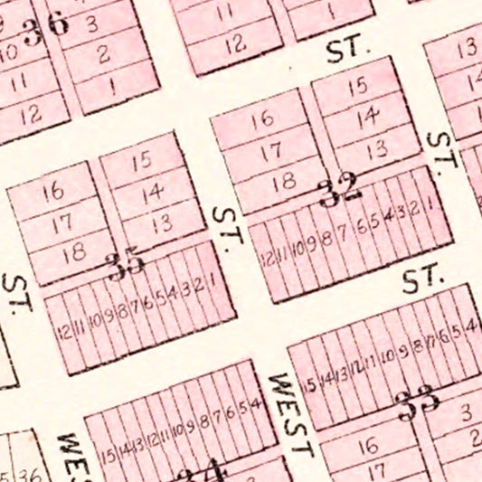 Vintage Map of Mayville, North Dakota, 1892