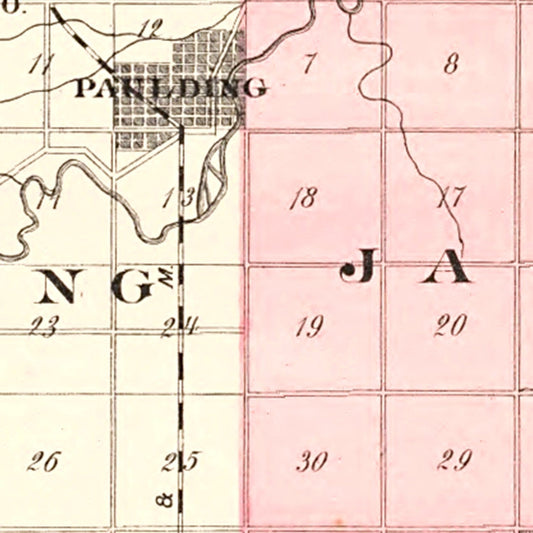 Vintage Map of Paulding County, Ohio, 1892