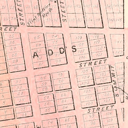 Vintage Map of Kendallville, Indiana, 1893