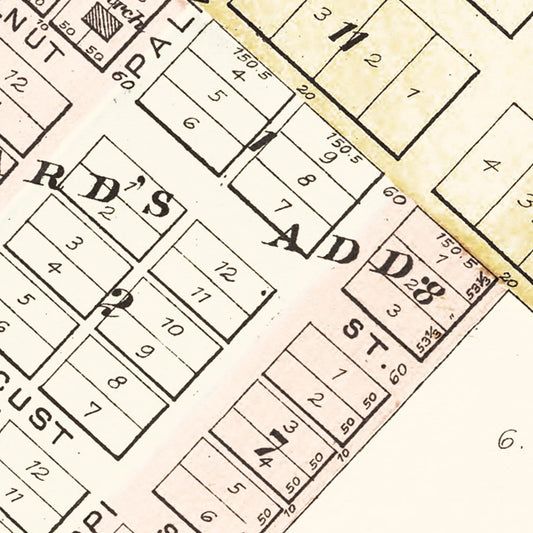 Vintage Map of New Canton, Illinois, 1895