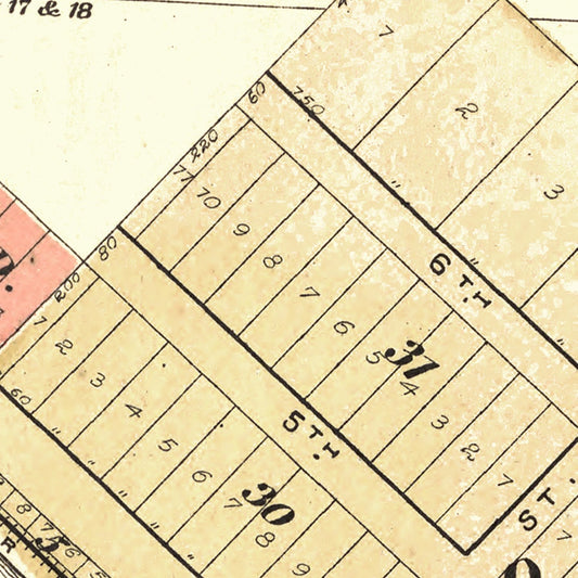 Vintage Map of Rockport, Illinois, 1895