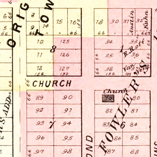 Vintage Map of Fowlerville, Michigan, 1895