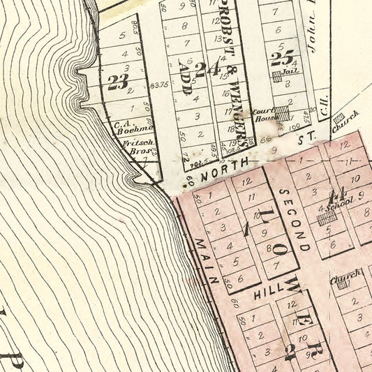 Vintage Map of Alma, Wisconsin, 1896