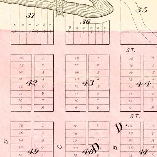 Vintage Map of Lanesboro, Minnesota, 1896