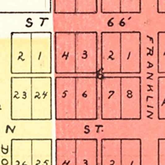Vintage Map of Darlington, Indiana, 1898