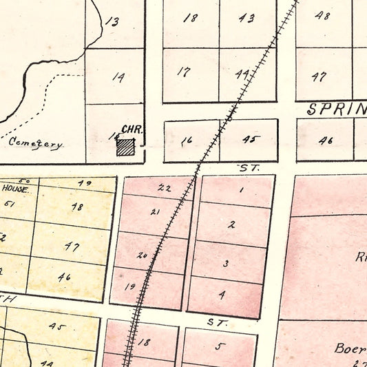 Vintage Map of Patoka, Indiana, 1899