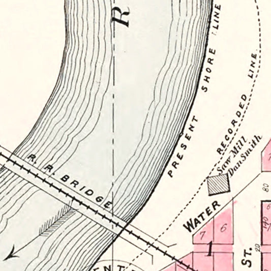 Vintage Map of Moscow, Iowa, 1899