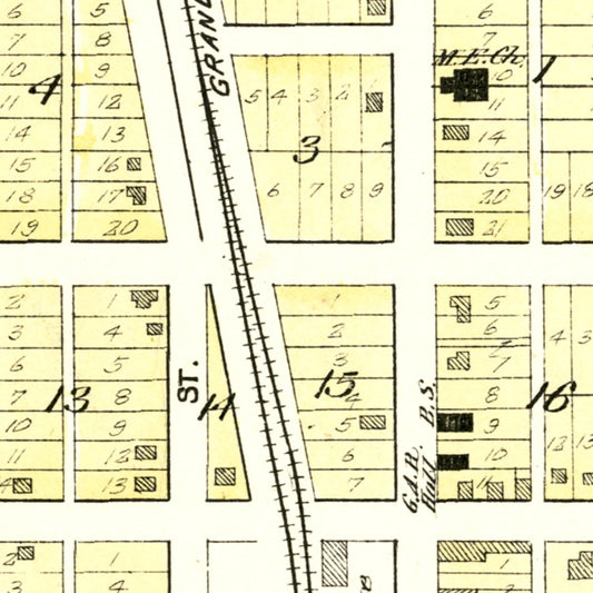 Vintage Map of Morley, Michigan, 1900