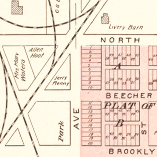 Vintage Map of Thompsonville, Michigan, 1901