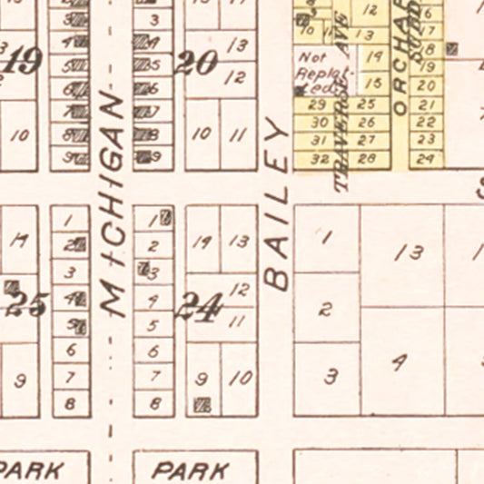 Vintage Map of Benzonia, Michigan, 1901