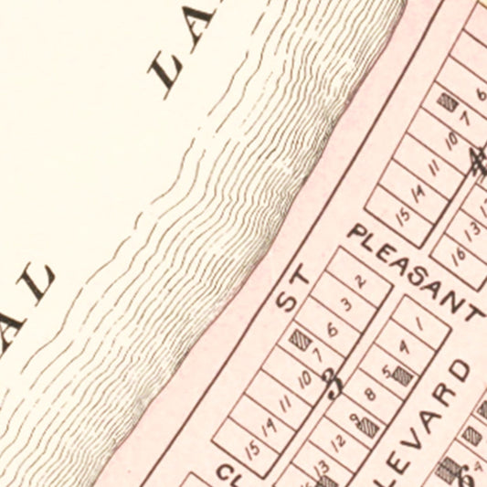 Vintage Map of Beulah Resort, Michigan, 1901