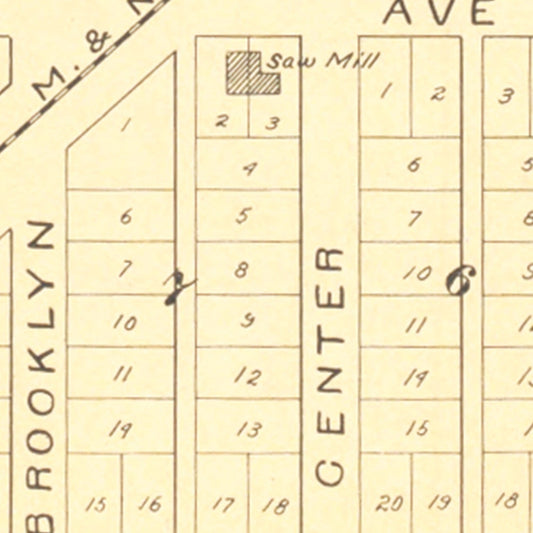 Vintage Map of Nessen, Michigan, 1901