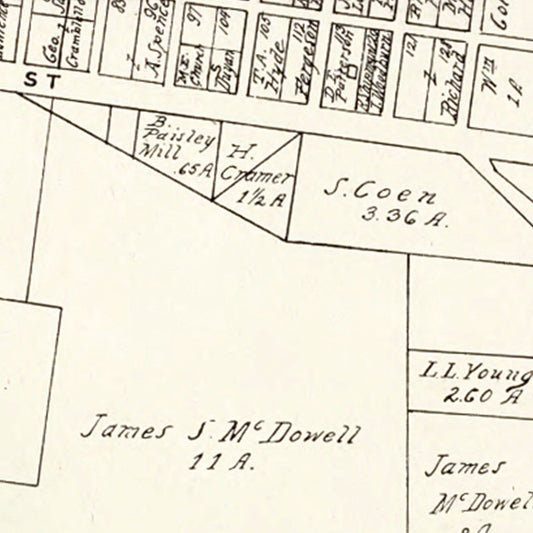 Vintage Map of Washington, Ohio, 1902