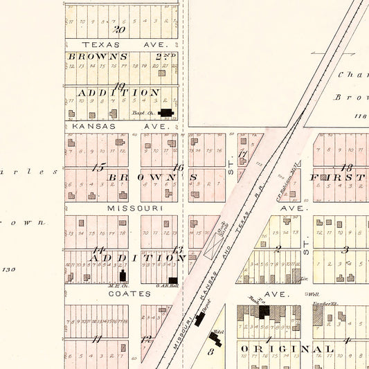 Vintage Map of Harwood, Missouri, 1903