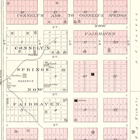 Vintage Map of Fairhaven, Missouri, 1903