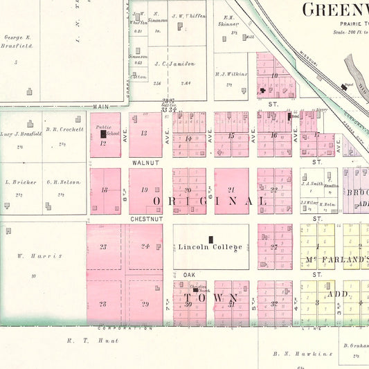 Vintage Map of Greenwood, Missouri, 1904